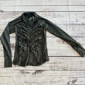 Girls dark gray athletic zip up! Size 14
